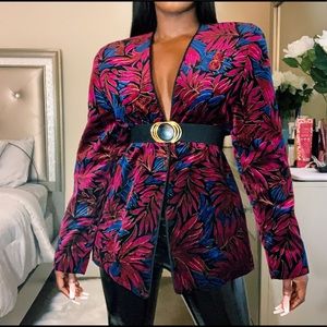 Suede vintage blazer (belt not included)